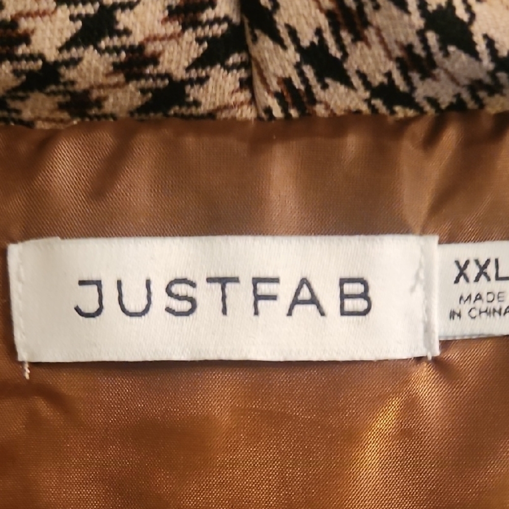 Justfab Houndstooth Pattern Coat - image 2